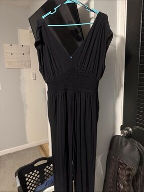 Old Navy Black One-Shoulder Jumpsuit